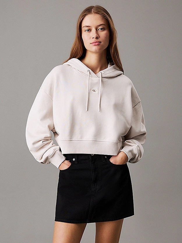 CALVIN KLEIN WOVEN LABEL HOODIE