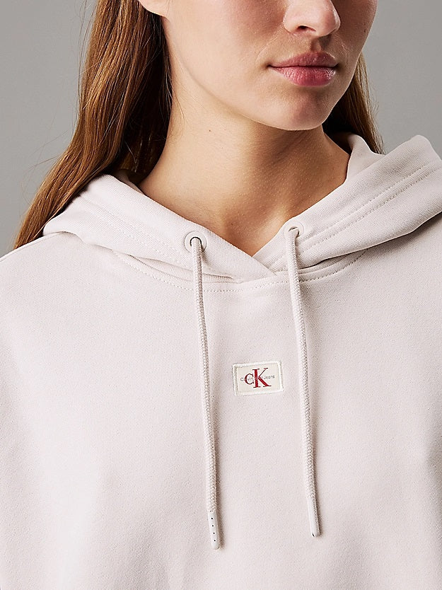 CALVIN KLEIN WOVEN LABEL HOODIE