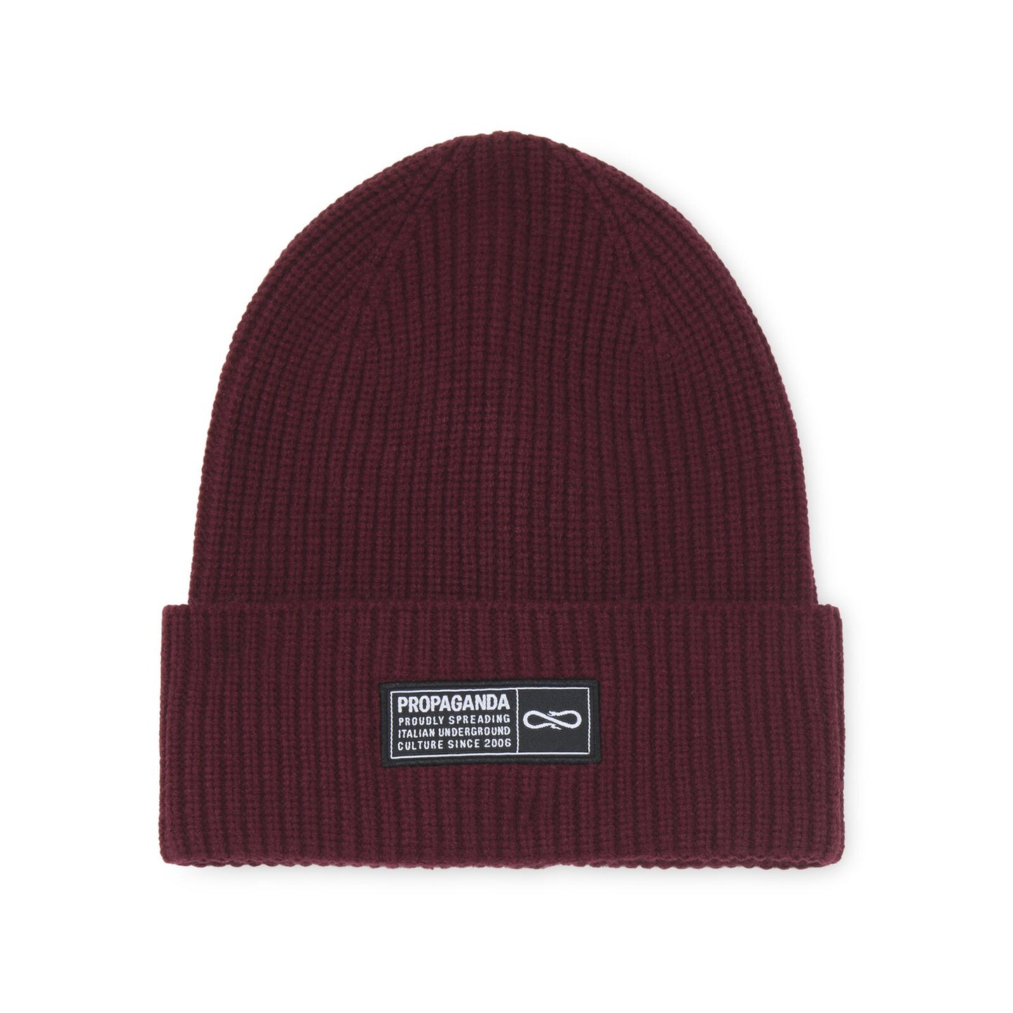 BEANIE 100 % COTONE LABEL GARNET
