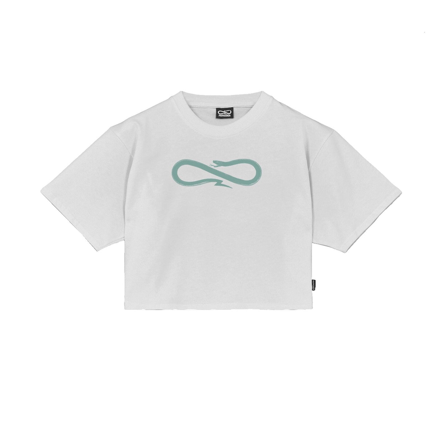 PROPAGANDA CROPPED T-SHIRT M/M 100% COTONE LOGO WOMAN