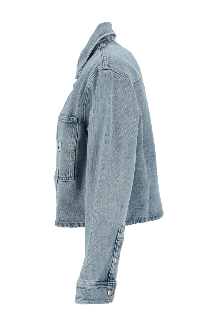 CALVIN KLEIN BOXY SHIRT JACKET DENIM LIGHT