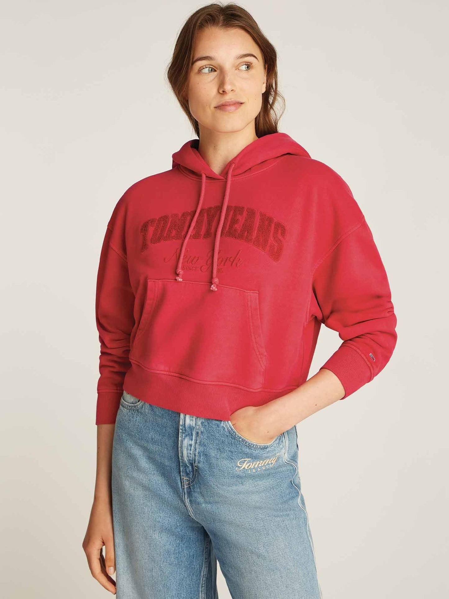 TOMMY JEANS BOXY CRP GMD VARSITY HOODIE