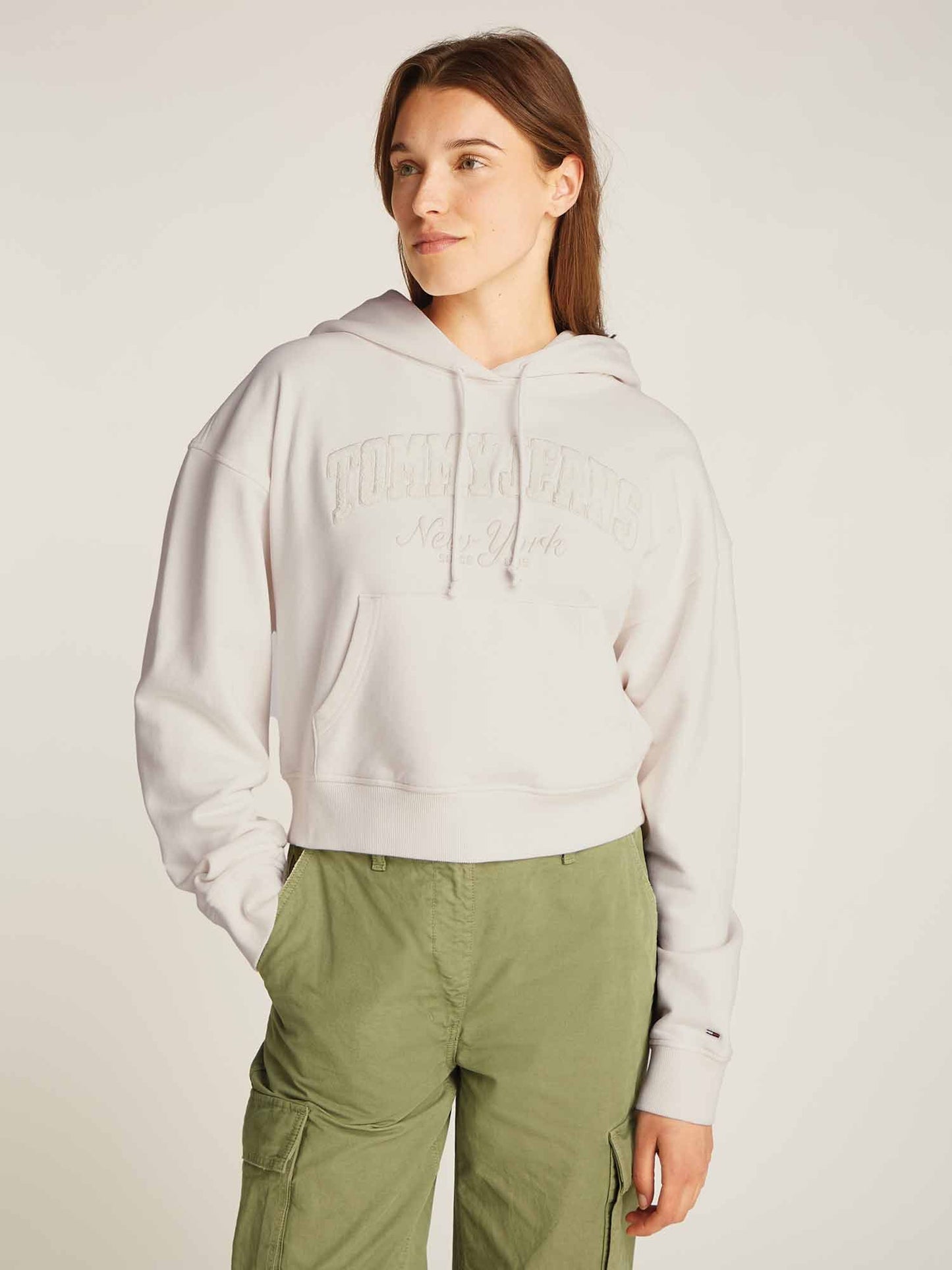 TOMMY JEANS BOXY CRP GMD VARSITY HOODIE