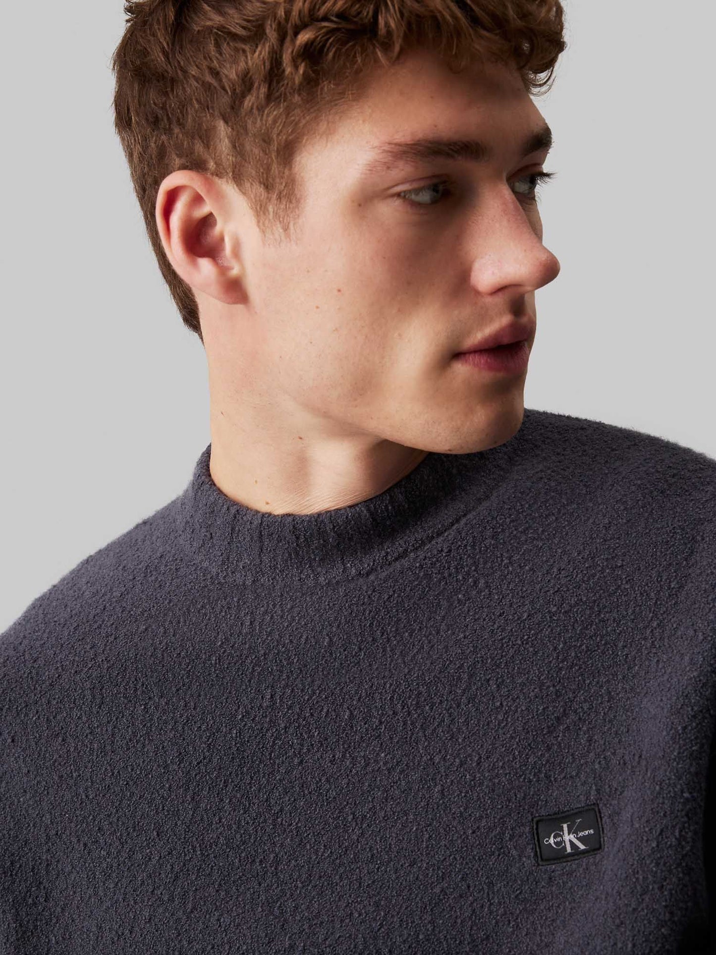 CALVIN KLEIN BOUCLE BOXY SWEATER