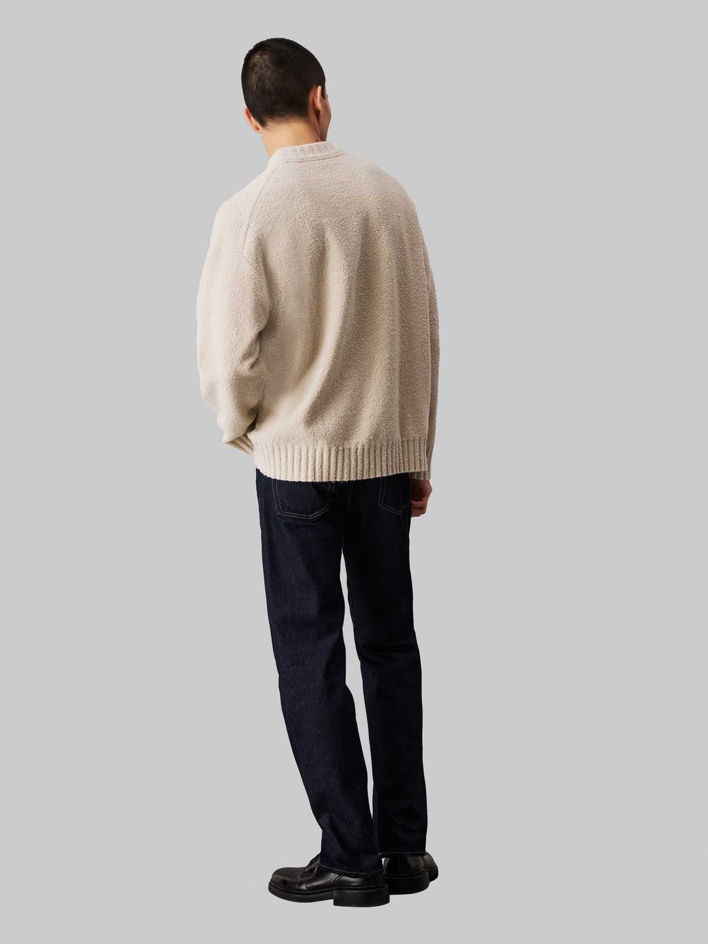 CALVIN KLEIN BOUCLE BOXY SWEATER