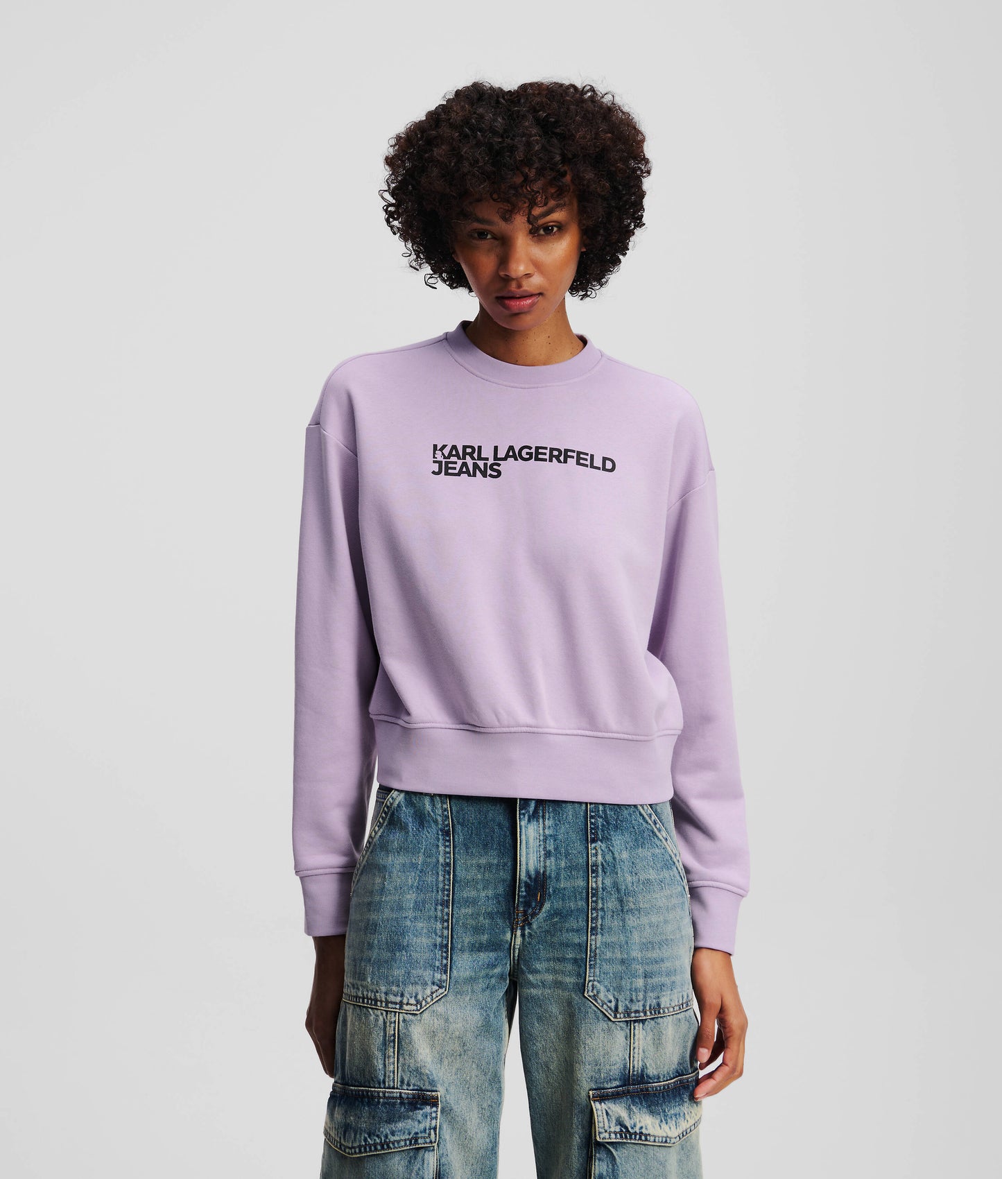KARL LAGERFELD FELPA IN COTONE MANICA LUNGA