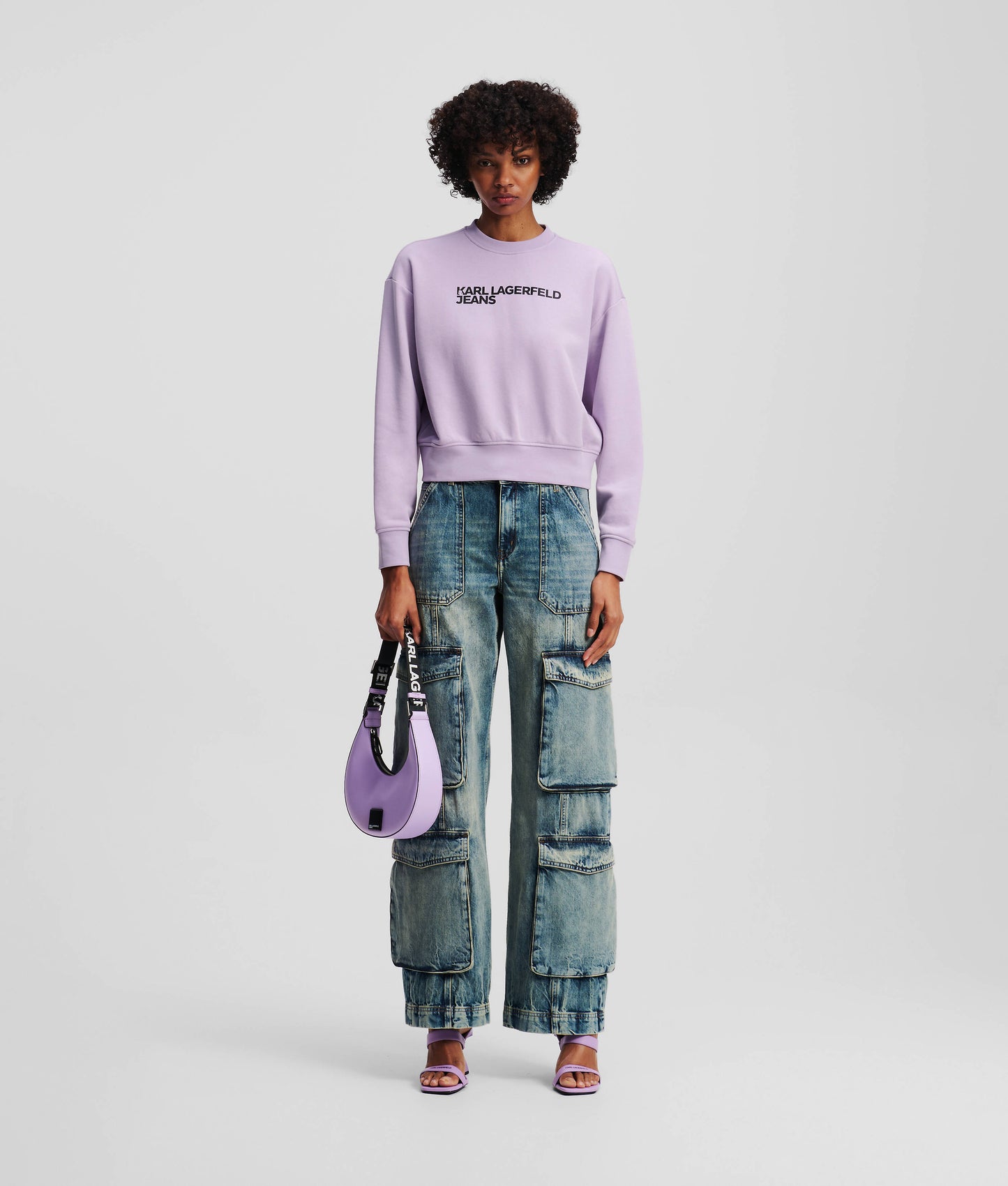 KARL LAGERFELD FELPA IN COTONE MANICA LUNGA