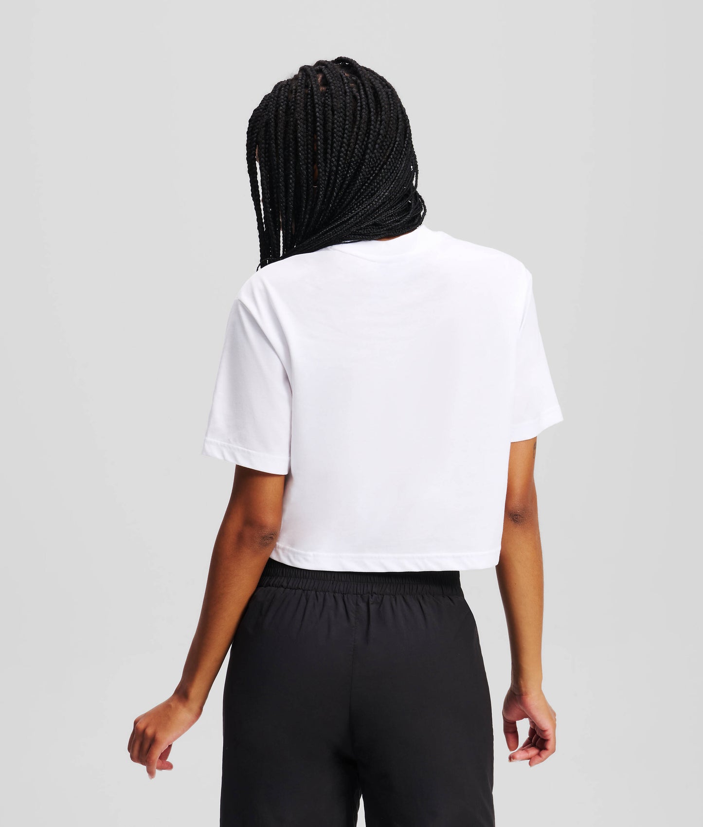 KARL LAGERFELD REG CROPPED MONOGRAM TEE