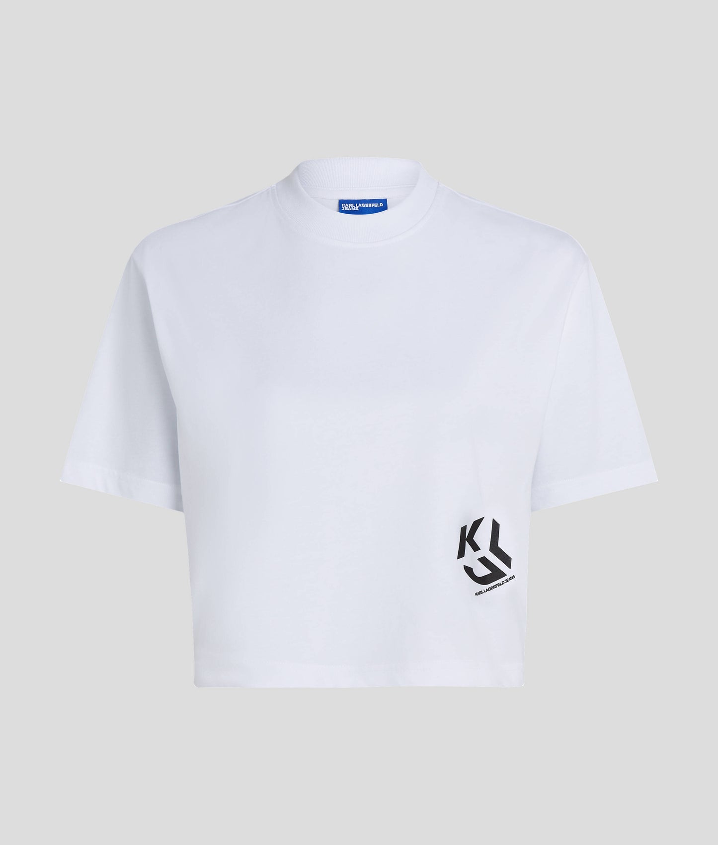 KARL LAGERFELD REG CROPPED MONOGRAM TEE