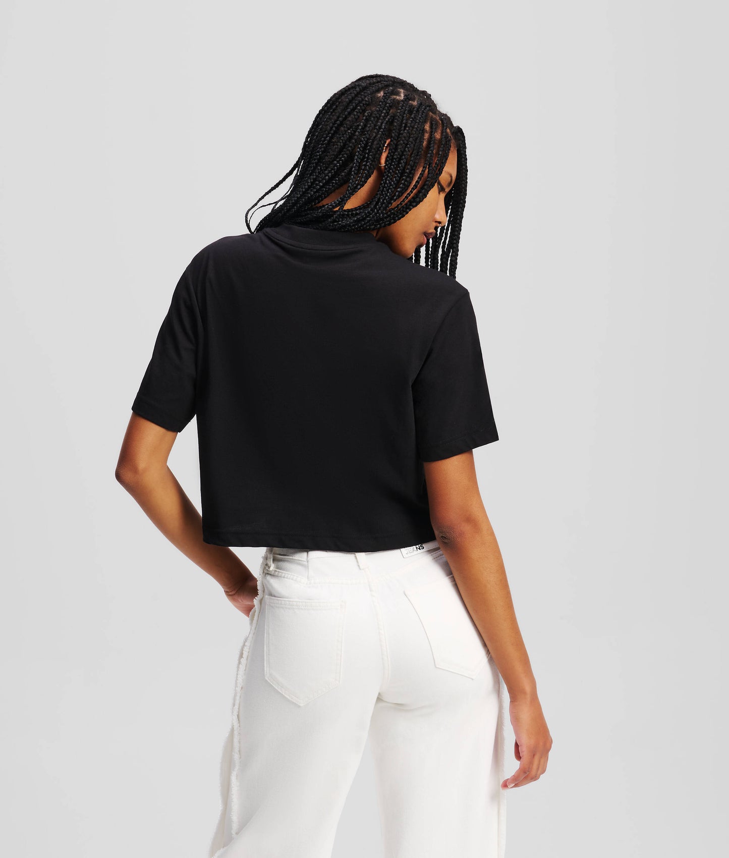 KARL LAGERFELD REG CROPPED MONOGRAM TEE