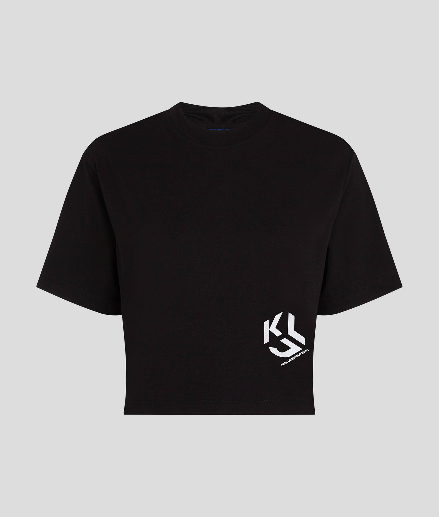 KARL LAGERFELD REG CROPPED MONOGRAM TEE