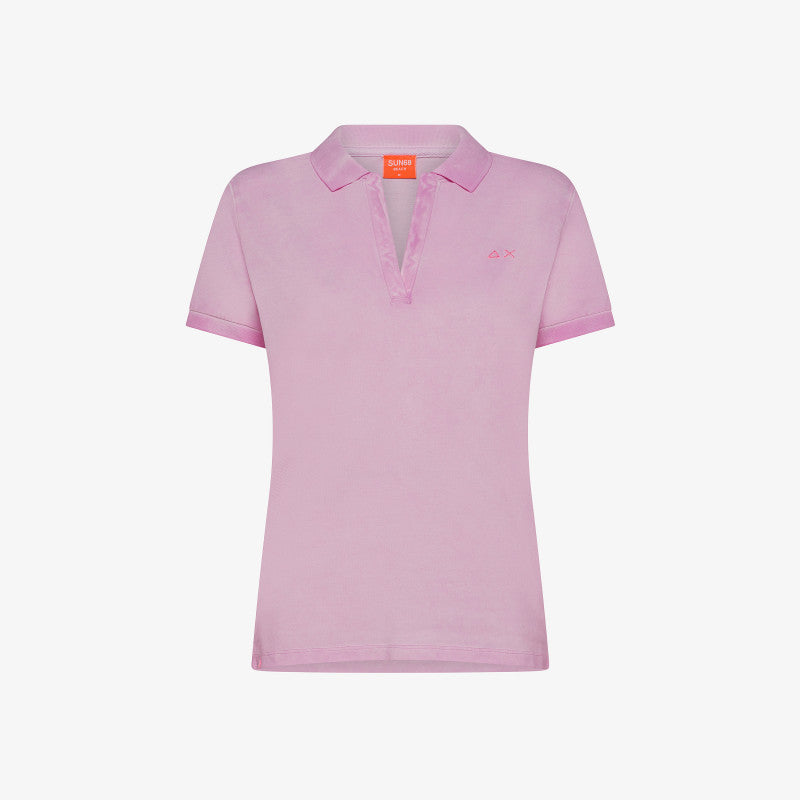 SUN68 POLO DONNA MANICA CORTA