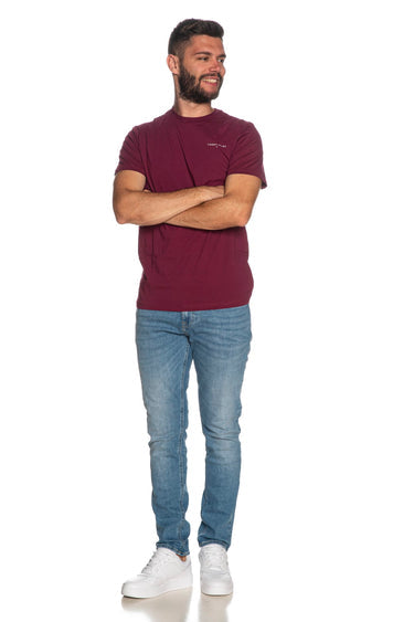 TOMMY JEANS TJM SLIM LINEAR CHEST TEE TEXT