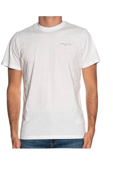 TOMMY JEANS TJM SLIM LINEAR CHEST TEE TEXT