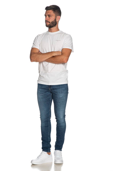 TOMMY JEANS TJM SLIM LINEAR CHEST TEE TEXT