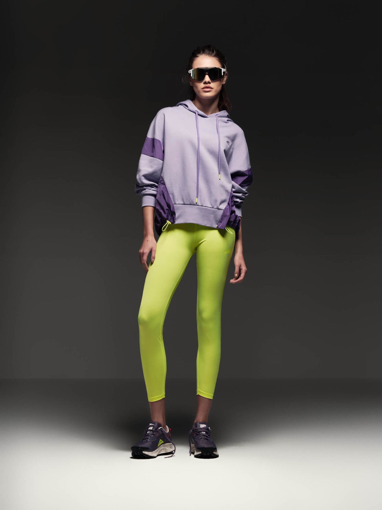 FIVELAB MAGLIA CAPPUCCIO DONNA IN FELPA E NYLON