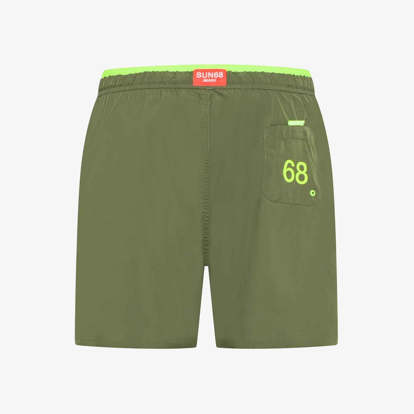 SUN68 SWIM PANT FLUO DETAIL WAISTBAND