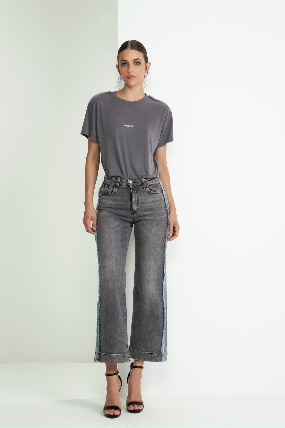 ODI ET AMO T-SHIRT INS.JEANS STRASS