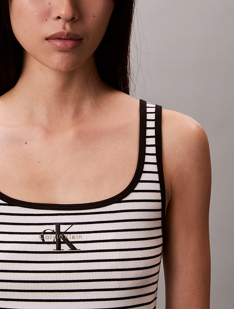 CALVIN KLEIN STRIPED MONOLOGO SCOOP
