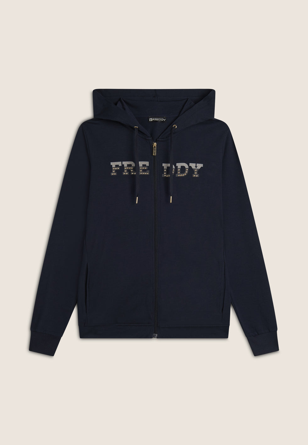 FREDDY FELPA ZIP CON CAPPUCCIO