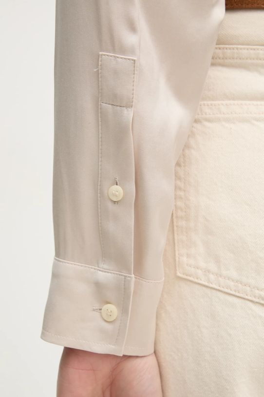 CALVIN KLEIN SATIN LONG SLEEVE TOP