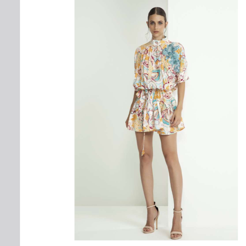 ODI ET AMO VESTIDO CHEMISIER CON PARCHE EN LOS HOMBROS