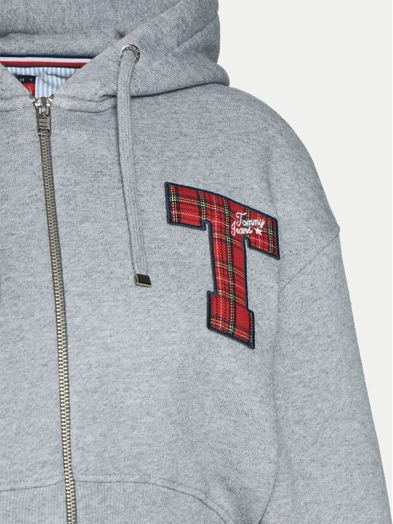 TOMMY JEANS ZIP THRU HOODIE APPLIQUE