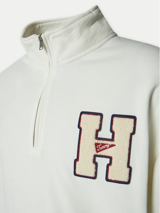 TOMMY JEANS TJM 1/4 ZIP TOWEL PA FELPA UOMO