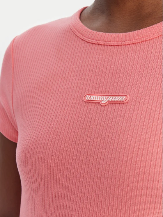 TOMMY JEANS SCRIPT LABEL MIDI DRESS