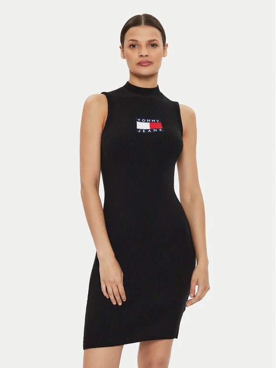 TOMMY JEANS CENTER FLAG SWEATEAR DRESS