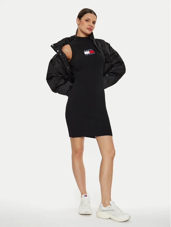 TOMMY JEANS CENTER FLAG SWEATEAR DRESS