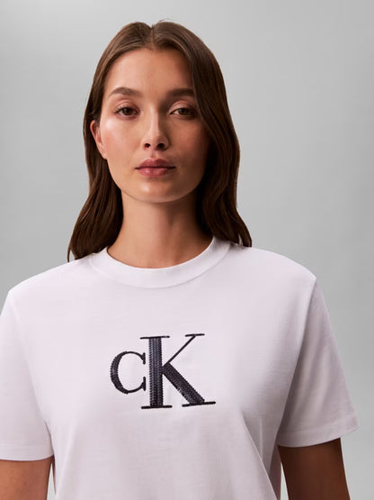 CALVIN KLEIN SS SEQUIN CK GRAPHIC