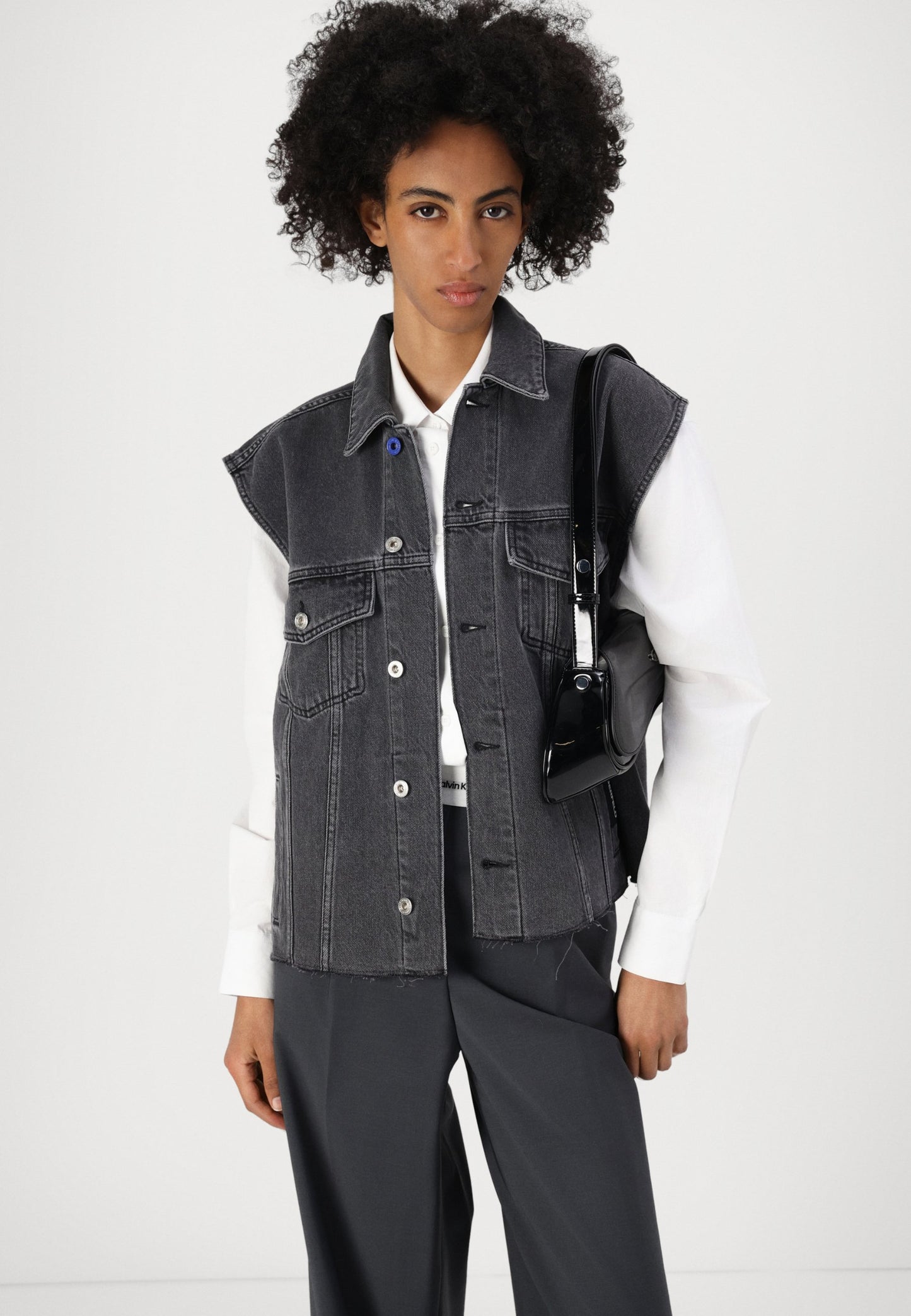 KARL LAGERFELD DENIM VEST PRINT