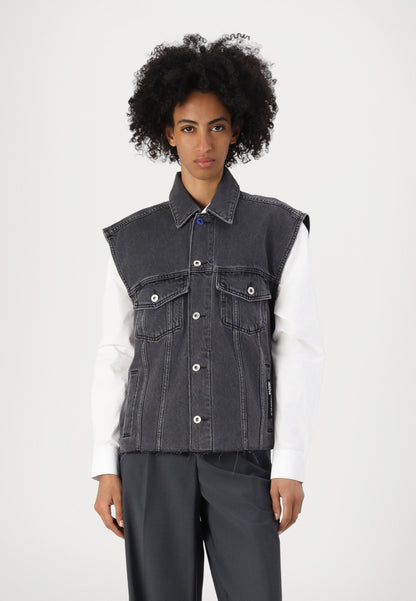 KARL LAGERFELD DENIM VEST PRINT