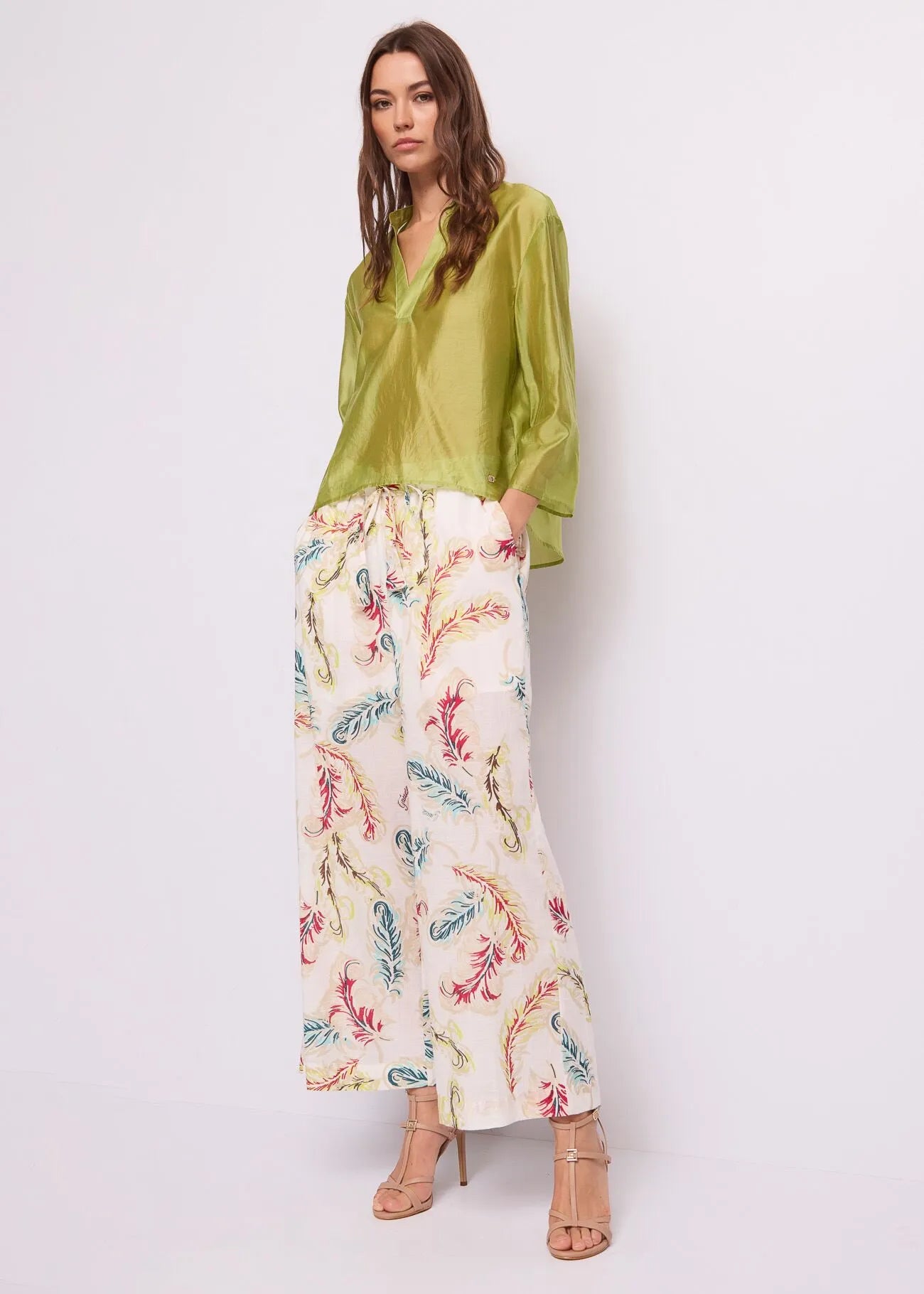 GAUDI' PANTALONE LUNGO STAMPATO