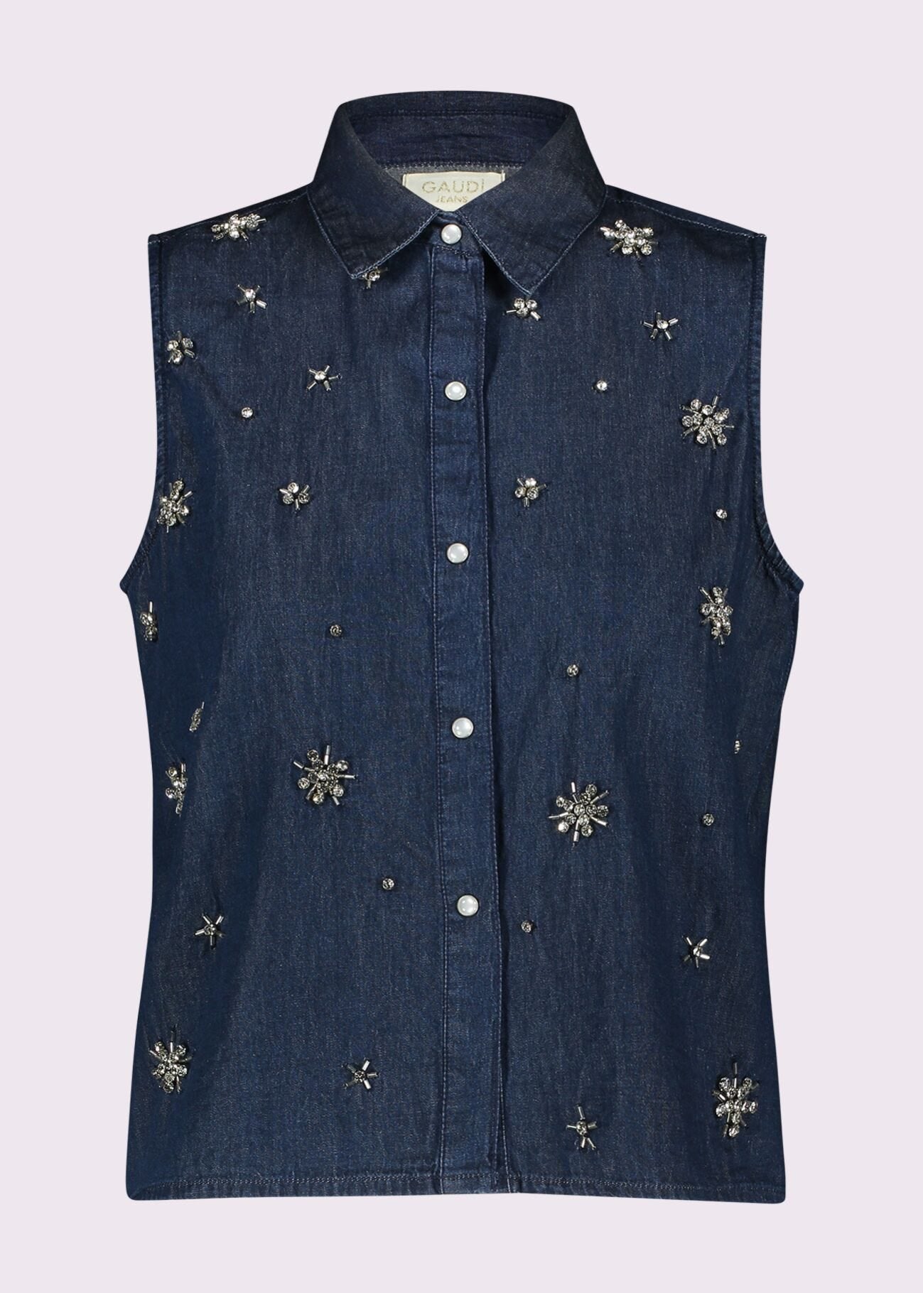 GAUDI' CAMICIA DENIM RICAMATA S-M