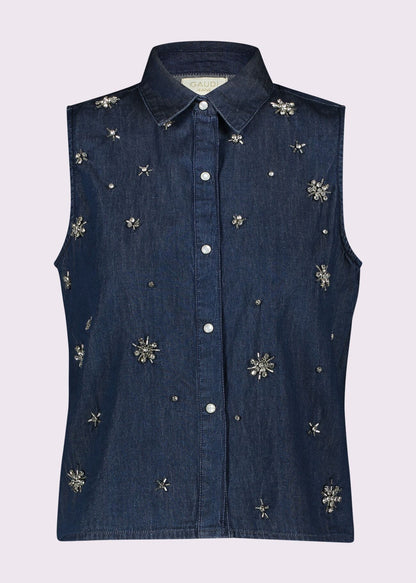 GAUDI' CAMICIA DENIM RICAMATA S-M