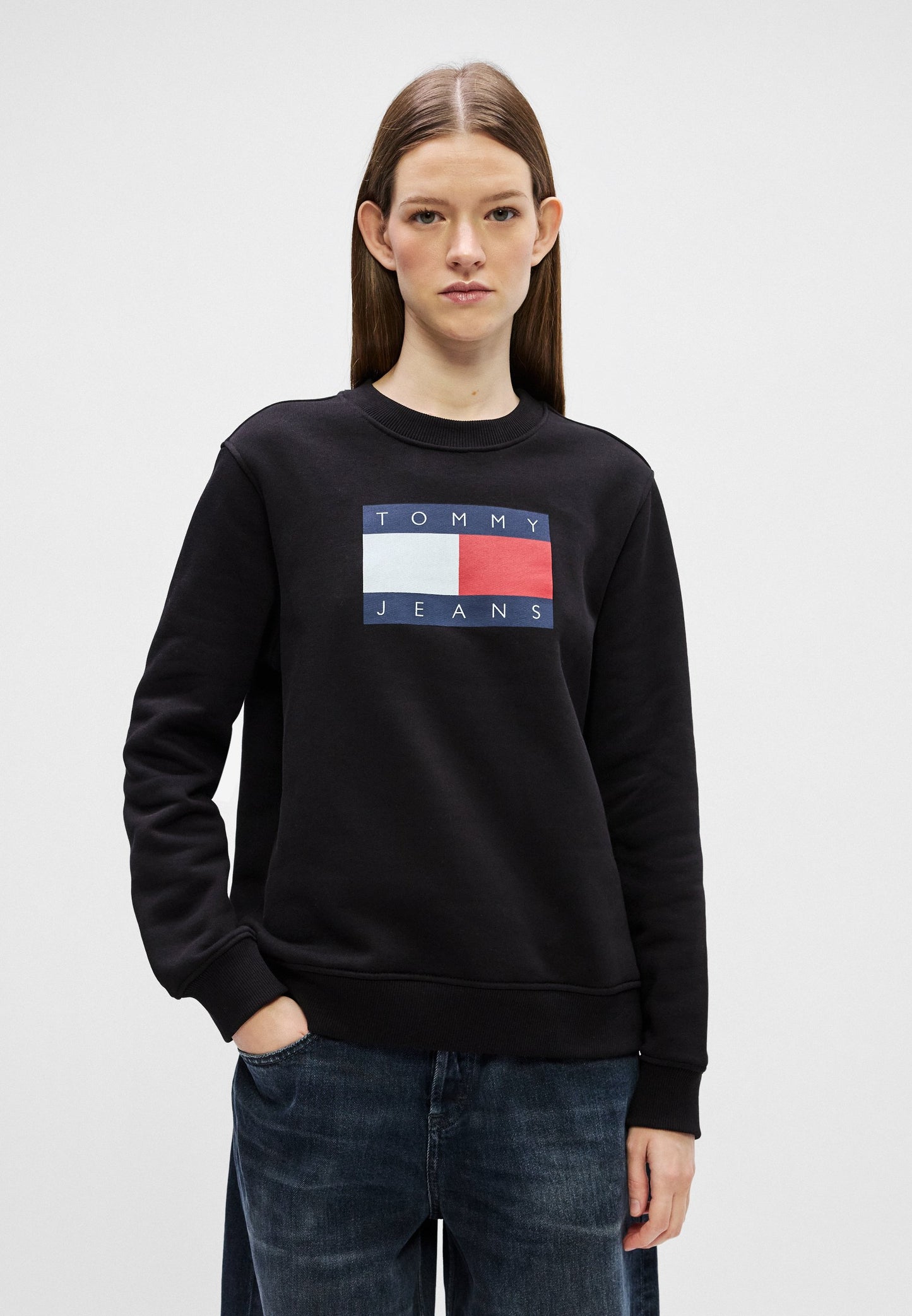 TOMMY JEANS W REG TJ FLAG CREW