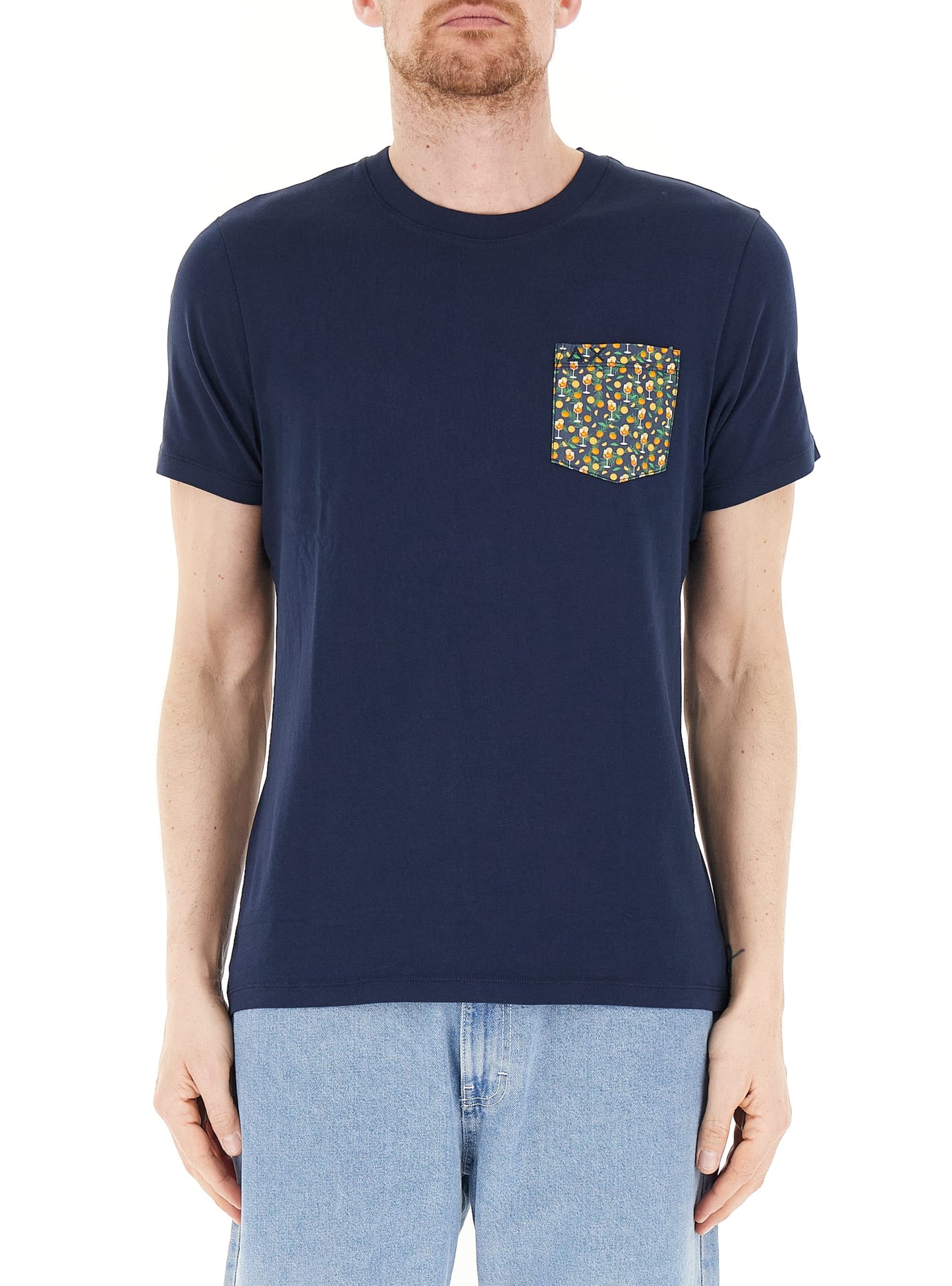 SUN68 T-SHIRT POCKET BEACH