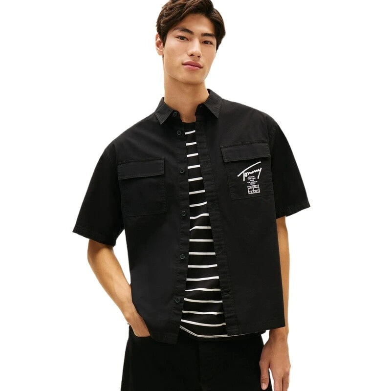 TOMMY JEANS BOXY SKATER SHIRT S/S
