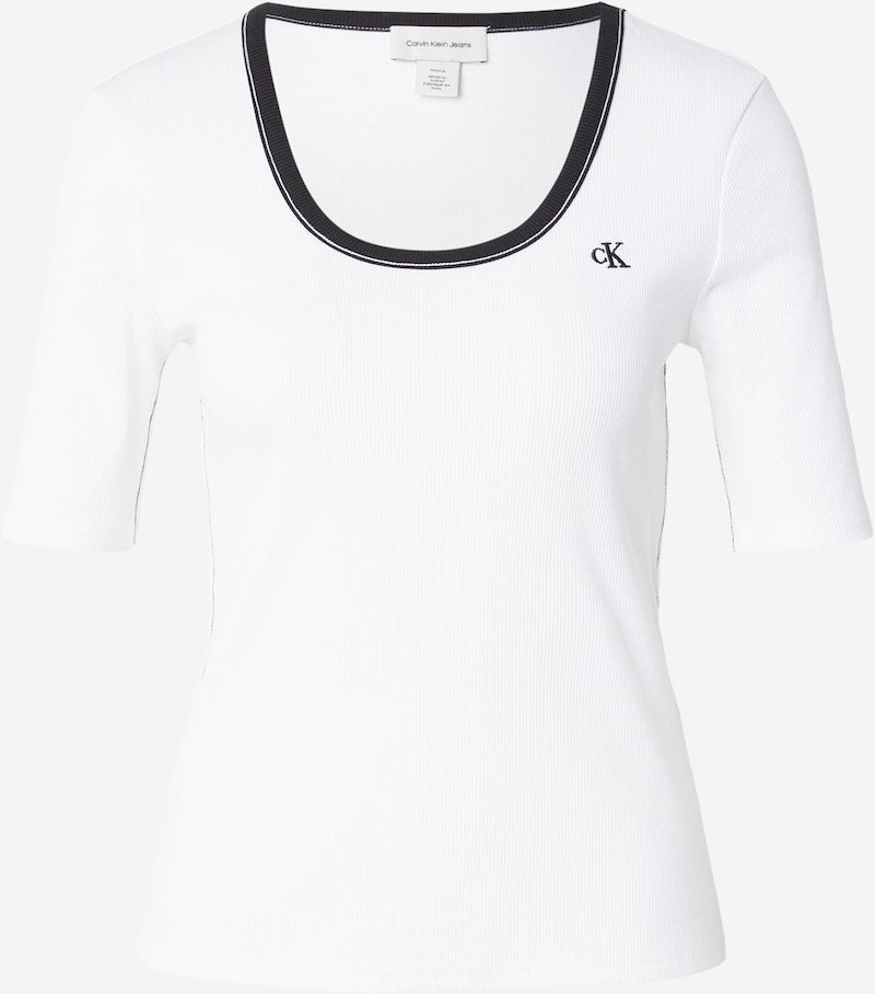 CALVIN KLEIN SS 2X2 BABY RID SCOOP NK CUTOUT