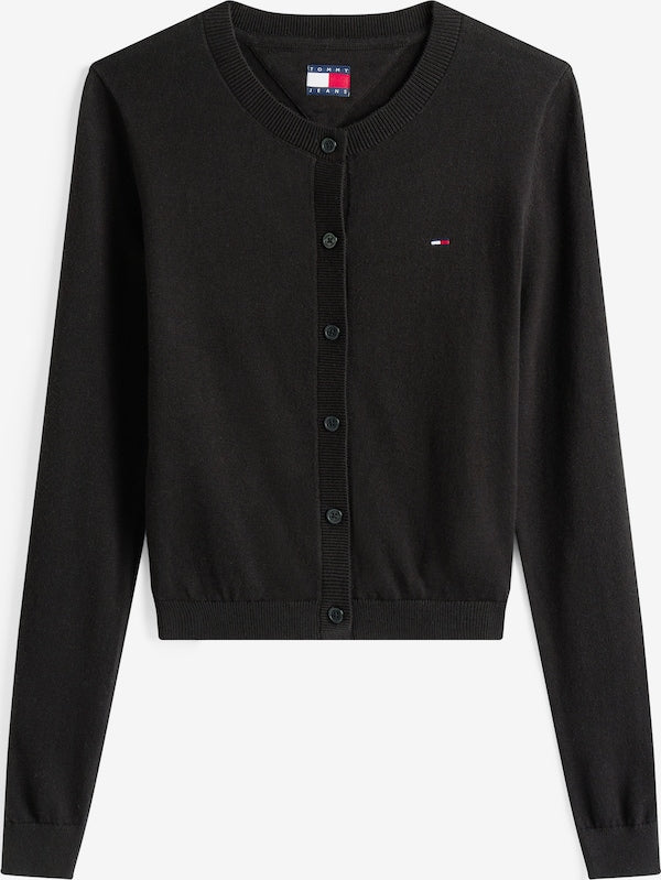 TOMMY JEANS CROPPED RIB CARDIGAN