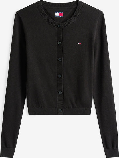 TOMMY JEANS CROPPED RIB CARDIGAN