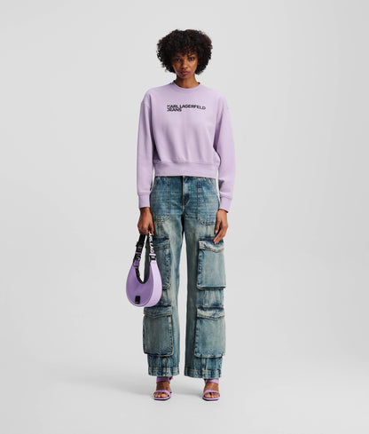 KARL LAGERFELD  FELPA IN COTONE MANICA LUNGA