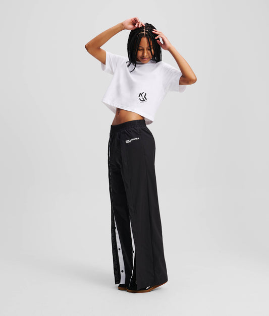 KARL LAGERFELD REG CROPPED MONOGRAM TEE