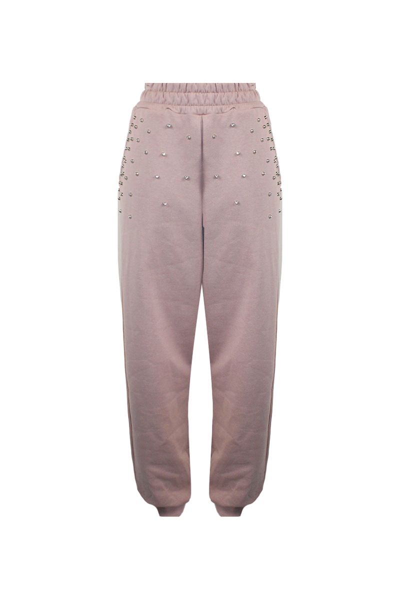 ODI ET AMO PANTALONE FELPA STRASS PERLE