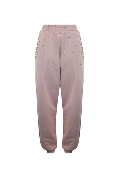 ODI ET AMO PANTALONE FELPA STRASS PERLE
