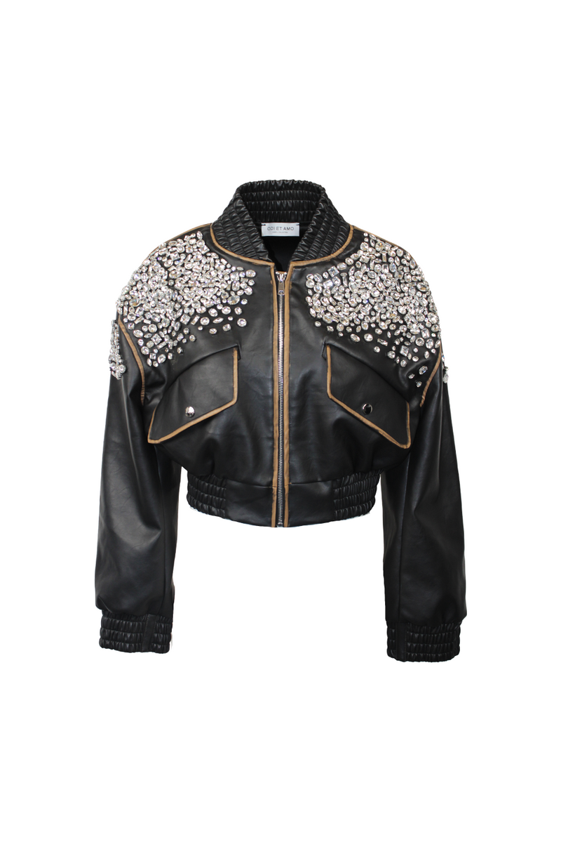 ODI ET AMO BOMBER ECOPELLE STRASS