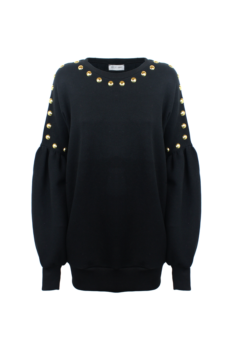 ODI ET AMO ABITO FELPA BORCHIE