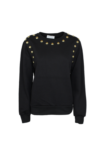 ODI ET AMO FELPA APPLICAZIONI BORCHIE